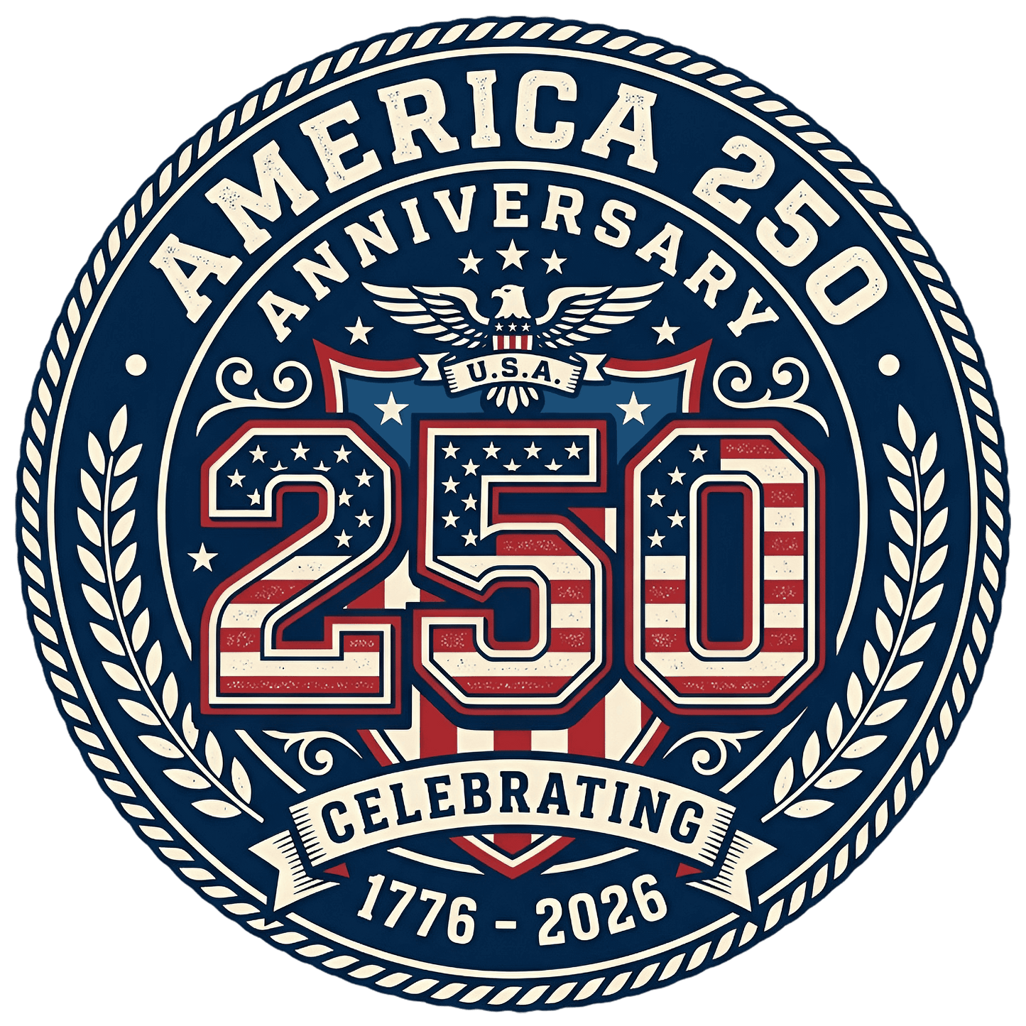 Winey Bitches Co American Eagle Circle- 250 Years Of Freedom Whiskey Glitter Glasses