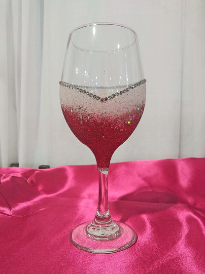 Winey Bitches Co Blinged Two-Tone Stem or Stemless Wine Glasses