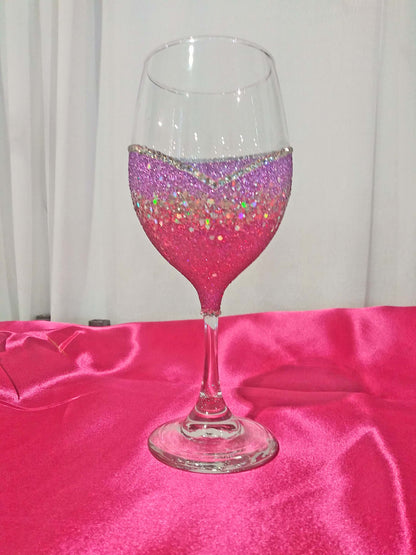 Winey Bitches Co Blinged Two-Tone Stem or Stemless Wine Glasses