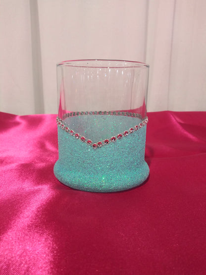 Winey Bitches Co 💀 'Merica Skull Glitter Whiskey Glasses ✨🥃