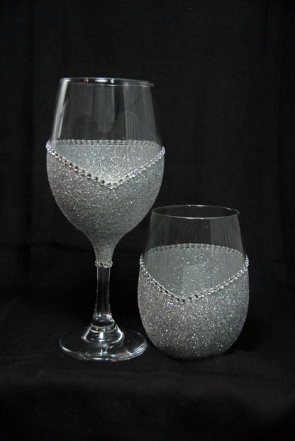 Winey Bitches Co "Weather Outside is Frightful but Wine inside Delightful" Holiday Drinkware-Choose your color