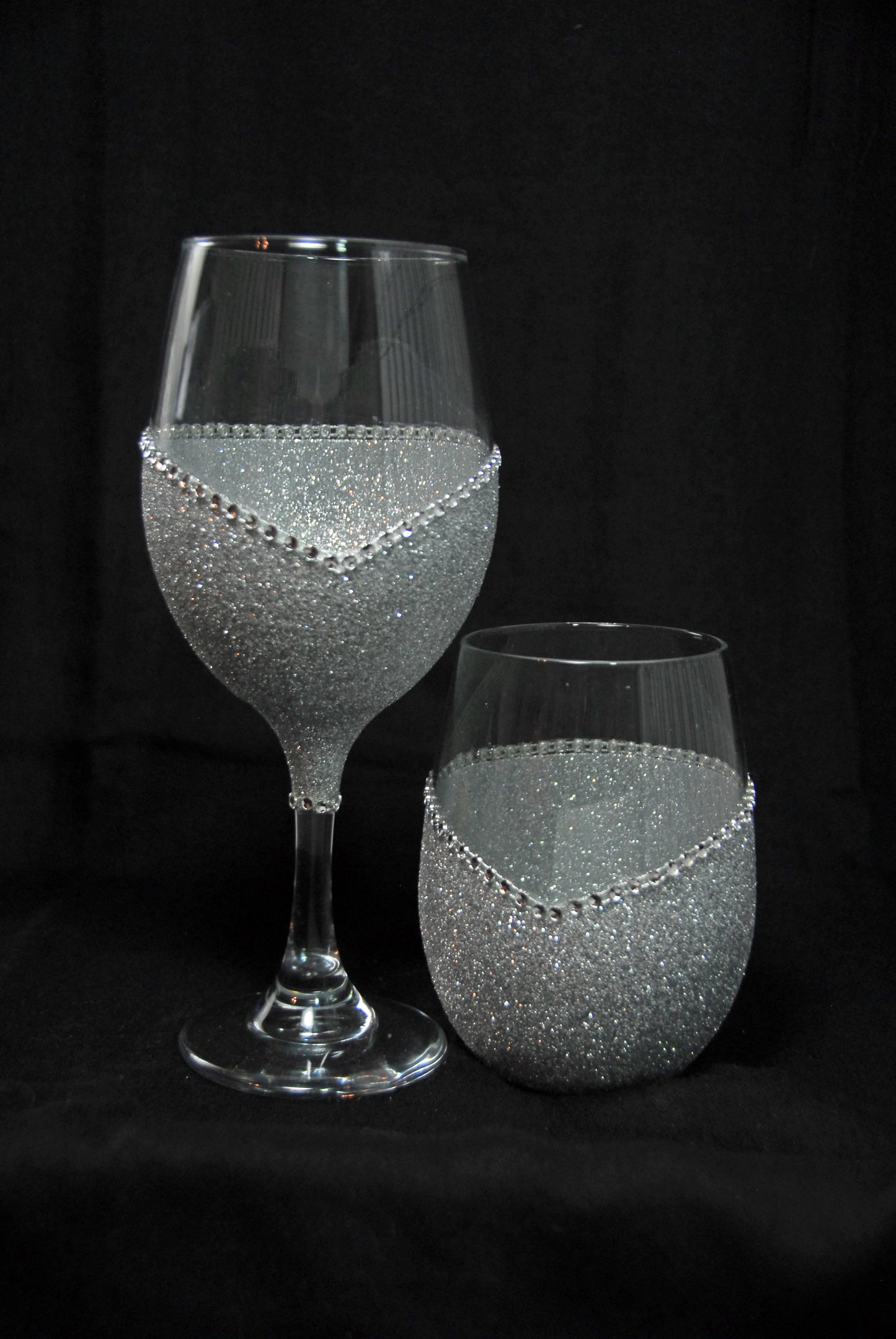 Winey Bitches Co USA 250 Years Of Freedom Glitter Glasses