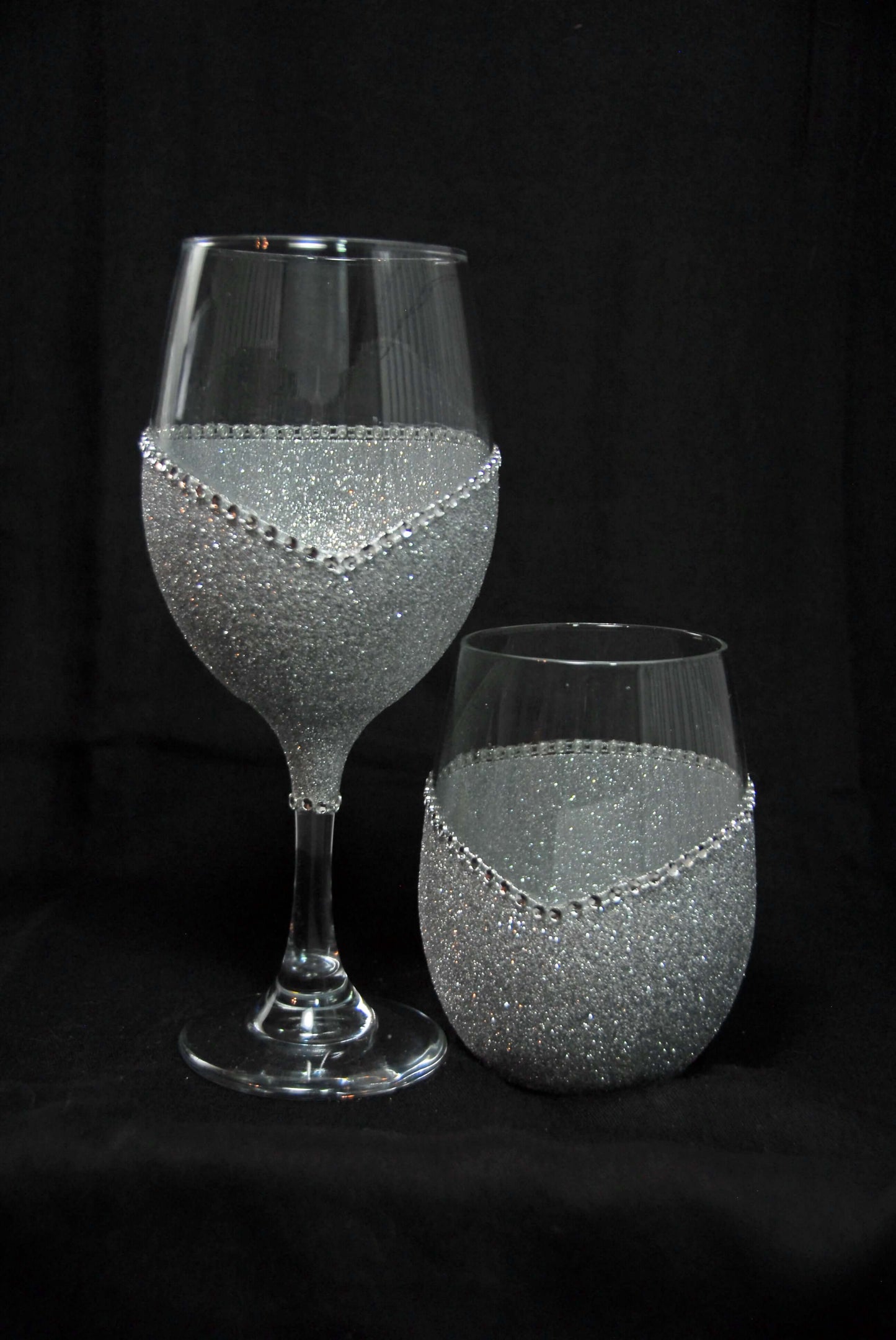 Bling Stem TRITON Shatterproof V Style Wine Glasses-Choose your color