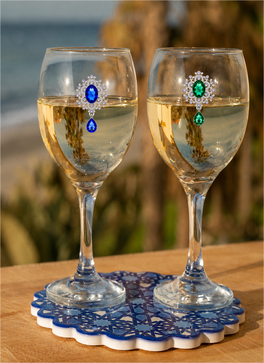 💎✨🍷 Gem Stone Danglers Magnetic Charm Tipsy Sips – Objects of Desire Collection