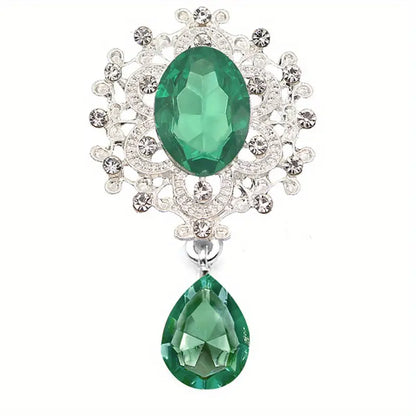 Stunning Starburst Tear Drop Dangle Tipsy Sips – Magnetic Bling for Your Wine Glass (Classic Collection)