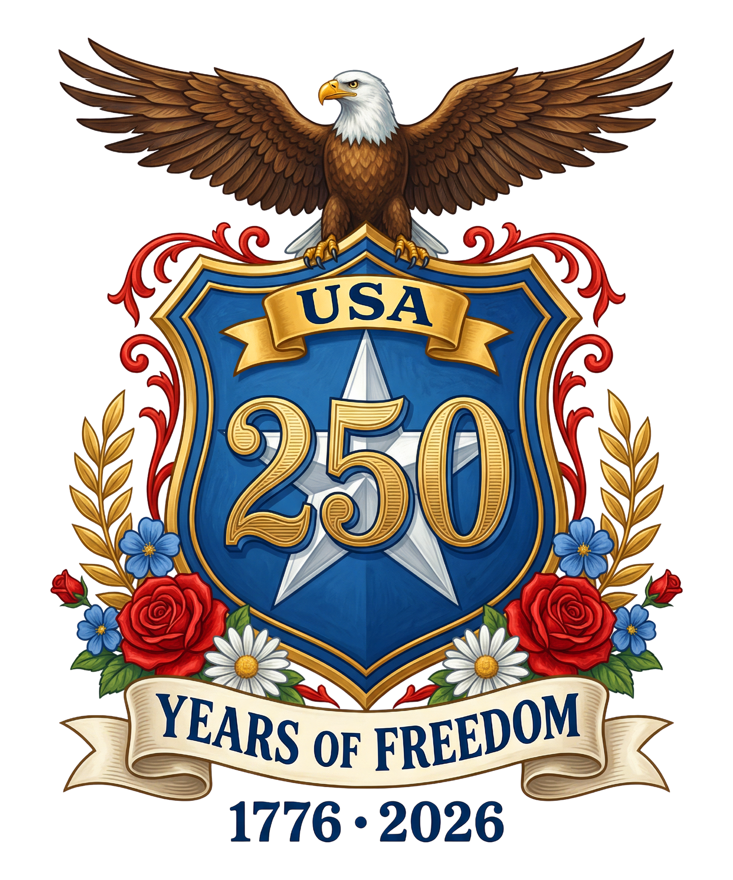 Winey Bitches Co Eagle 250 Years Of Freedom Glitter Glasses