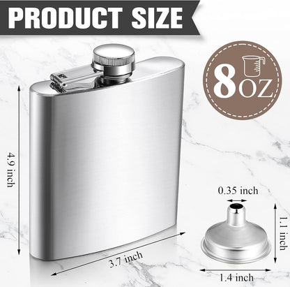 🍾💋✨ Army2 Stainless Steel Hip Flask — 8 oz (Funnel Included)