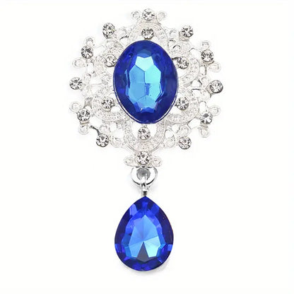 Stunning Starburst Tear Drop Dangle Tipsy Sips – Magnetic Bling for Your Wine Glass (Classic Collection)