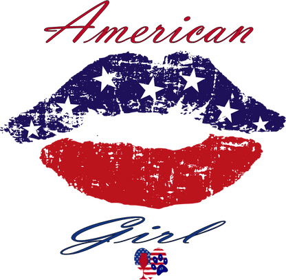 American Girl – Bling Glitter Glass Wine Glasses (4th of July Collection)