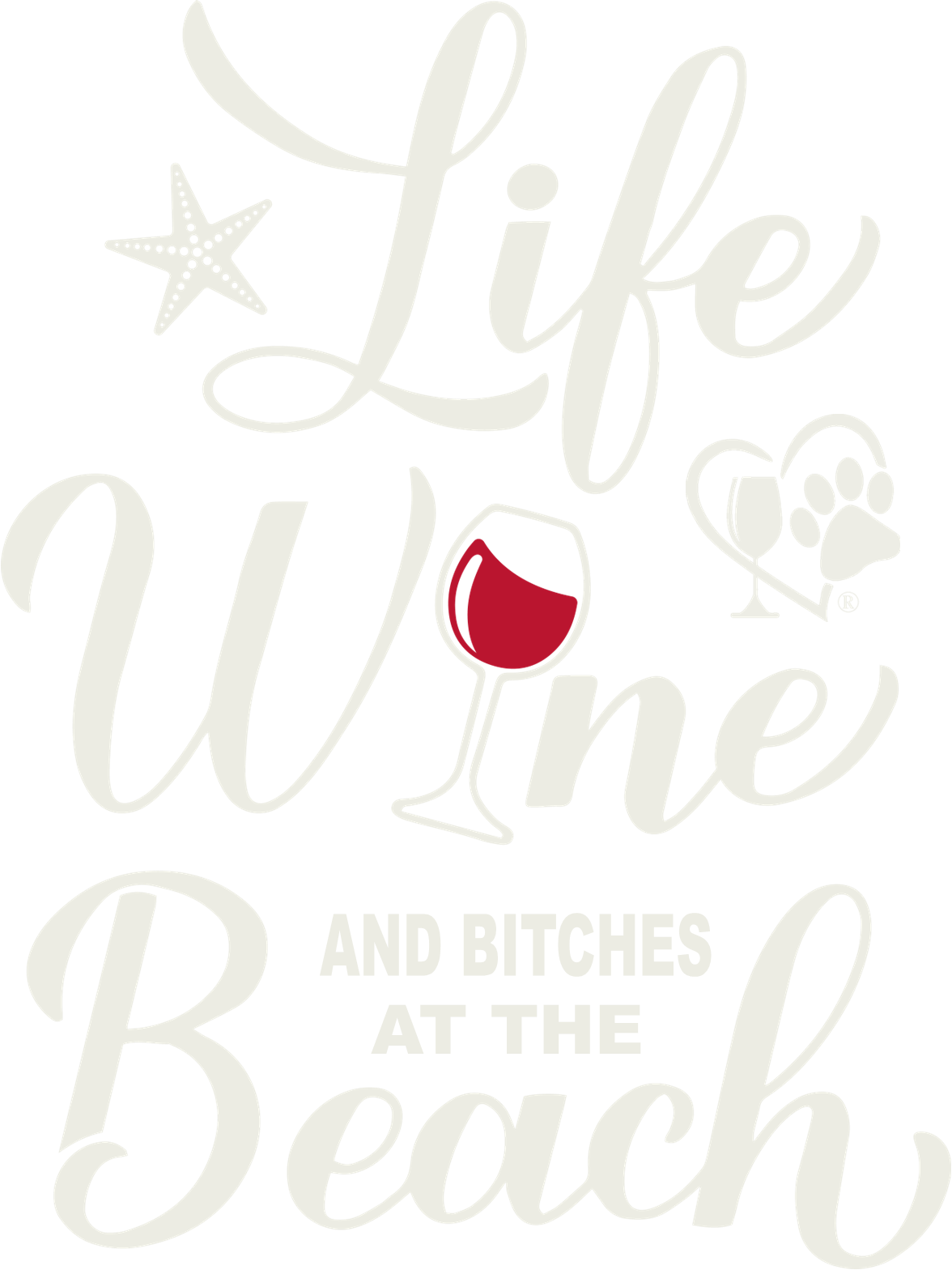 Life Wine and Bitches at the Beach l Summer Collection l Winey Bitches Co Glitter Glasses