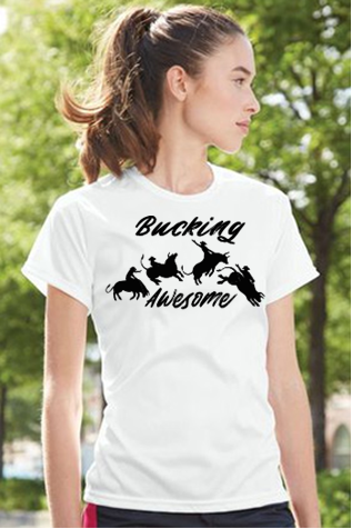 New-Bucking Awesome- Country Western Graphic Tee