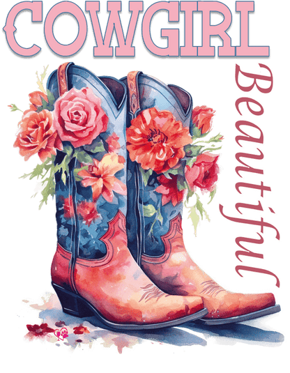 New-Cowgirl Beautiful Country Western Graphic Tee