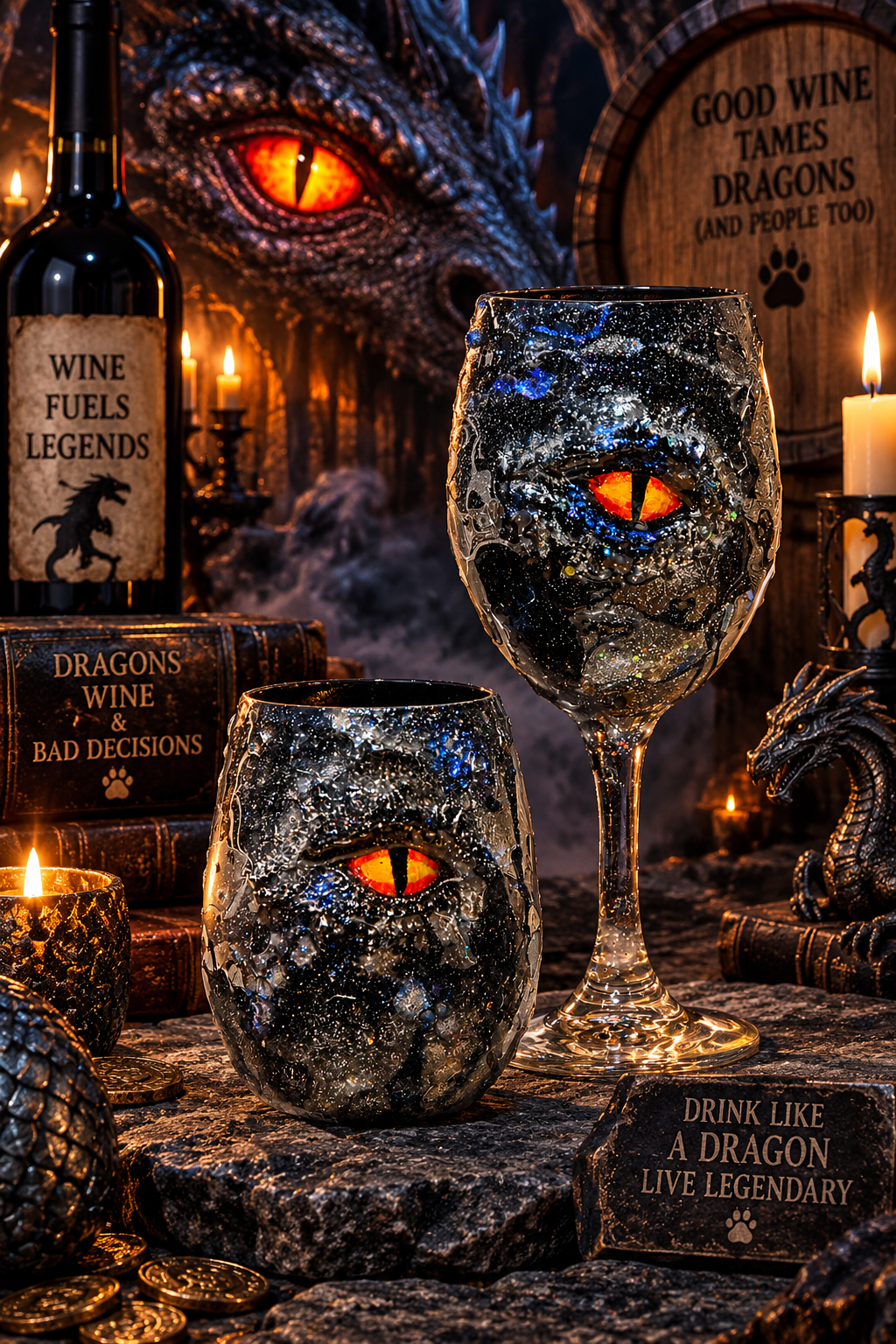 TRITON (shatterproof) DRAGON EYE Wine Glasses