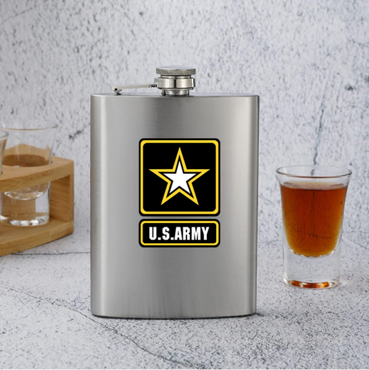 🍾💋✨ Army2 Stainless Steel Hip Flask — 8 oz (Funnel Included)