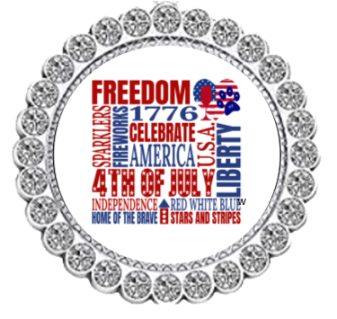 Winey Bitches Co Freedom Squared Patriotic Tipsy Sip Magnectic Wine Charms