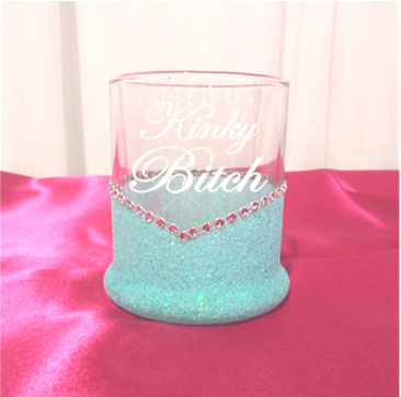 Kinky Bitch Blinged Whiskey-Highball Glasses-Choose Color