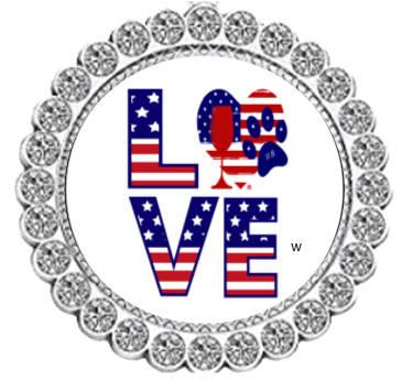 Winey Bitches Co Love Heart Patriotic Tipsy Sip Magnectic Wine Charm