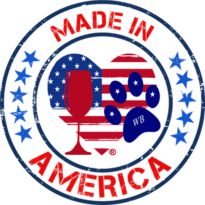 Made in America – Bling Glitter Glass Wine Glasses (4th of July Collection)