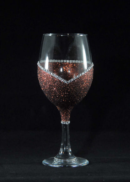 Cowgirl Beautiful – Bling Glitter Glass Wine Glasses (Country Western Collection)