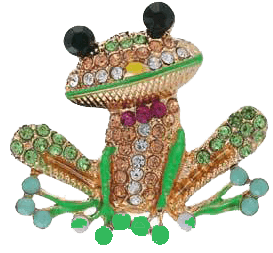 Frog Tipsy Sip  “Magnetic Bling for your Wine Glass” – Wildlife Collection