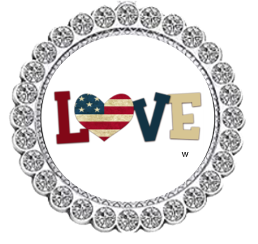 Winey Bitches Co Patriotic Love Tipsy Sip Magnectic Wine Charm