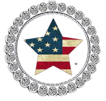 Winey Bitches Co Patriotic Star Tipsy Sip Magnectic Wine Charm