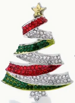 🎄💋✨ Winey Bitches Co Christmas Tree Swish Tipsy Sips – Magnetic Bling for Your Wine Glass (Holiday Collection)