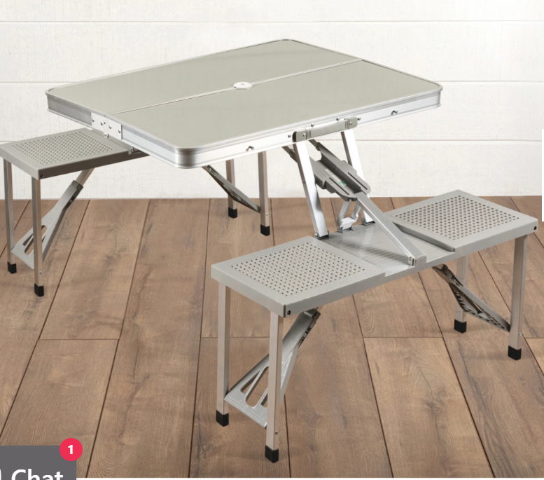 Aluminum Portable Picnic Table with Seats
