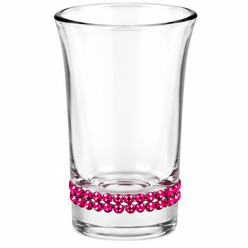 Personalized Wedding Shot Glass with Rhinestones | Winey Bitches Co