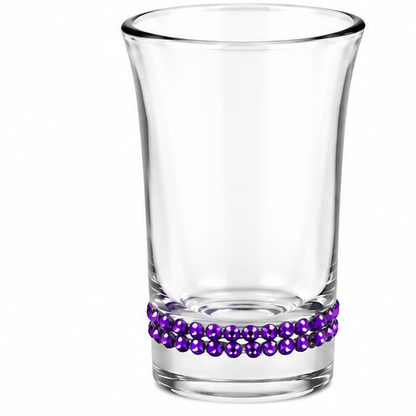 Personalized Wedding Shot Glass with Rhinestones | Winey Bitches Co