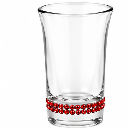 Personalized Wedding Shot Glass with Rhinestones | Winey Bitches Co