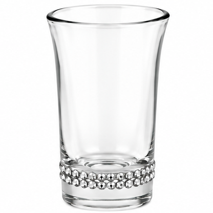 Personalized Wedding Shot Glass with Rhinestones | Winey Bitches Co