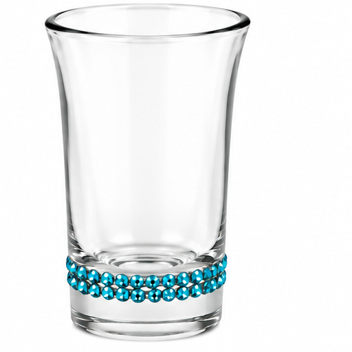 Personalized Wedding Shot Glass with Rhinestones | Winey Bitches Co