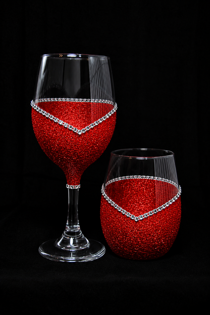 Personalize Your Glass – Bling Stem or Stemless Wine Glass (Winey Bitches Custom Collection)