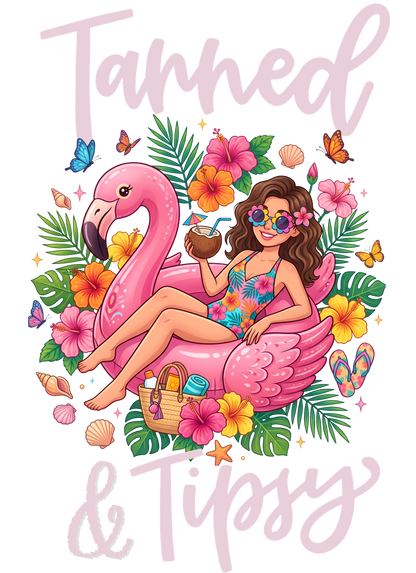 Tanned and Tipsy l Summer Collection l Winey Bitches Co Glitter Glasses
