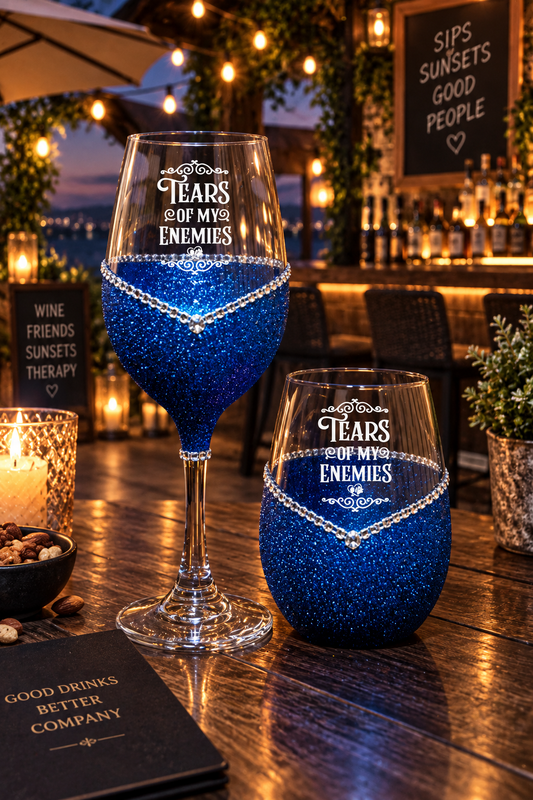 💀🍷 Winey Bitches Co “Tears Of My Enemies” Drinkware — Choose Your Color 🍷💀