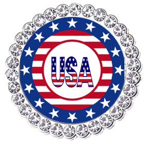 Winey Bitches Co Patriotic USA Tipsy Sip Magnectic Wine Charms