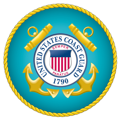 Military- Coast Guard Bling Stem or Stemless Wine Glasses-Choose your color