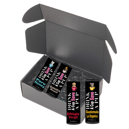 Winey Bitches Coffee Sample 4 pk "Drink A Cup Save A Pup"