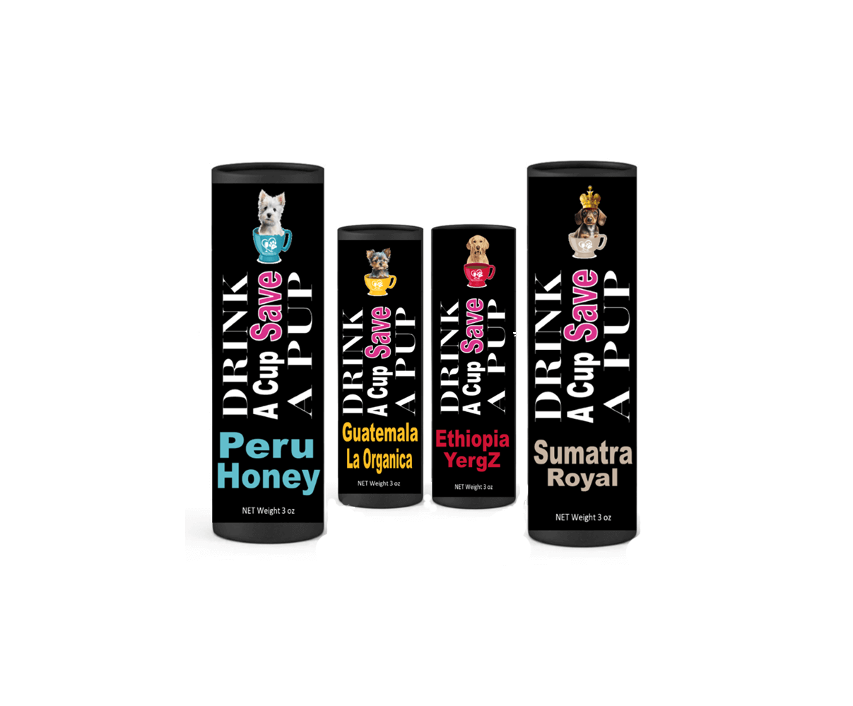 Winey Bitches Coffee Sample 4 pk "Drink A Cup Save A Pup"