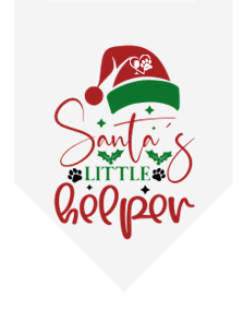 Winey Bitches Co Santa's Little Helper Doggie Bandana