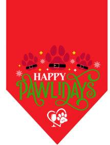 Winey Bitches Co Happy Pawlidays Doggie Bandana