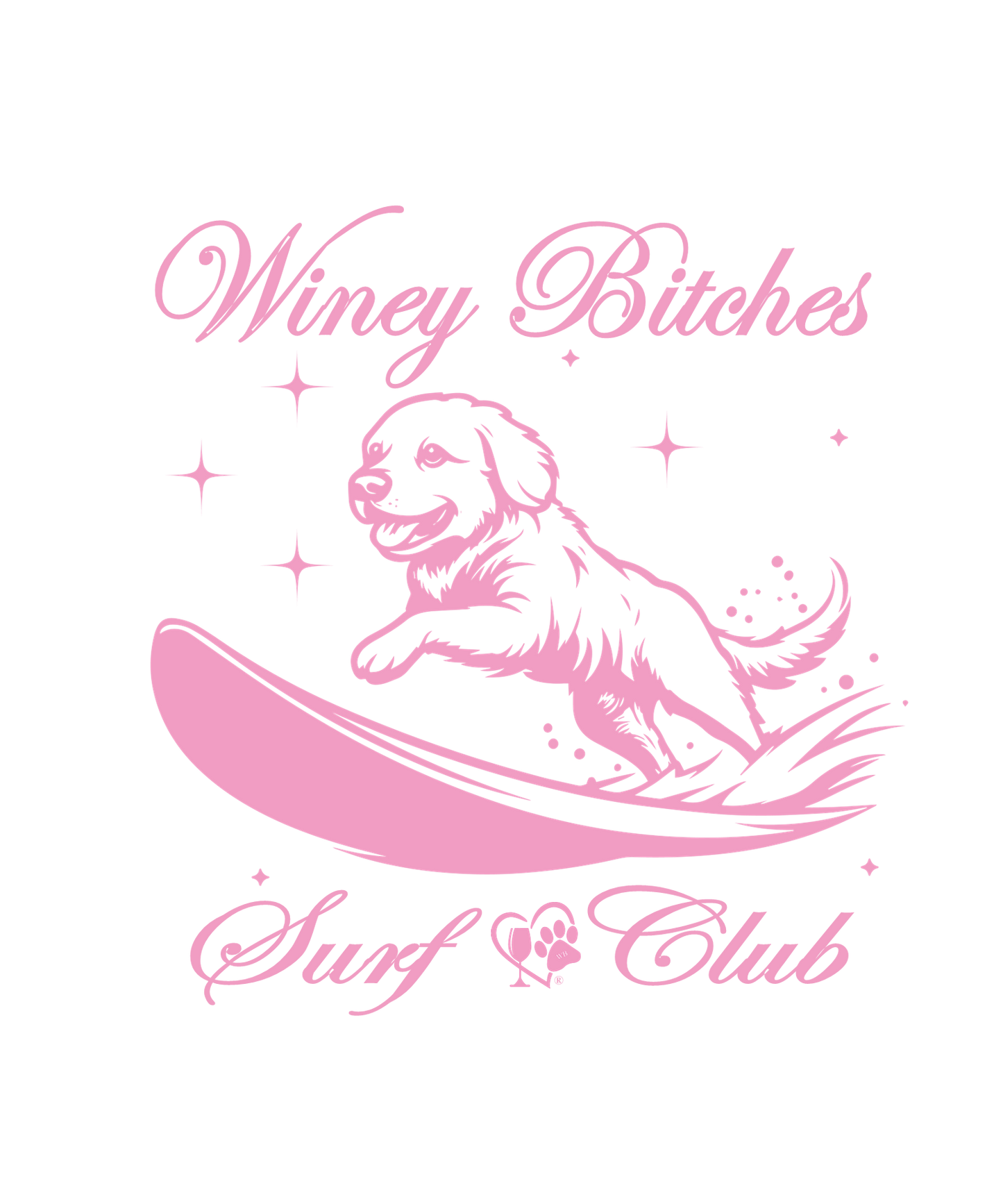 Winey Bitches Surf Club l Summer Collection l Winey Bitches Co Glitter Glasses