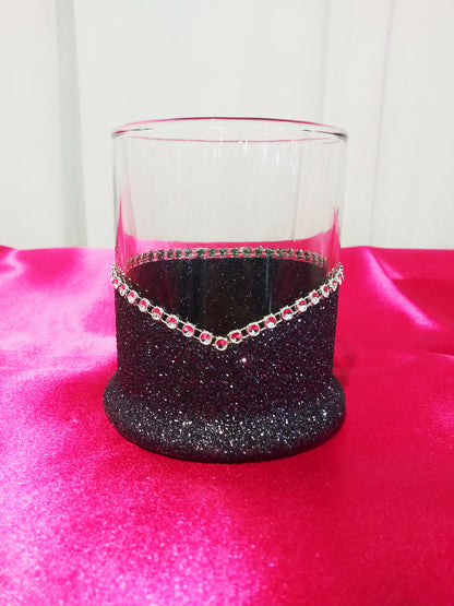Winey Bitches Co 💀 'Merica Skull Glitter Whiskey Glasses ✨🥃