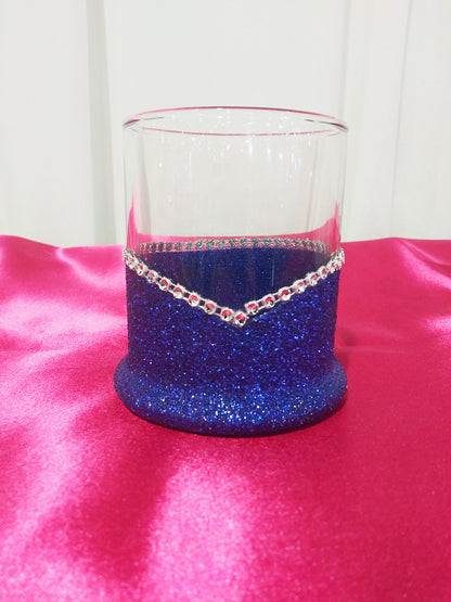 Winey Bitches Co 💀 'Merica Skull Glitter Whiskey Glasses ✨🥃