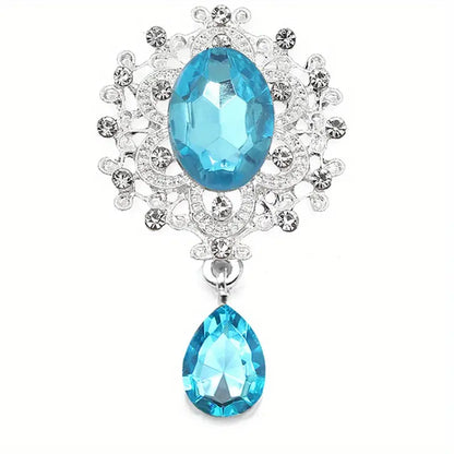 Stunning Starburst Tear Drop Dangle Tipsy Sips – Magnetic Bling for Your Wine Glass (Classic Collection)