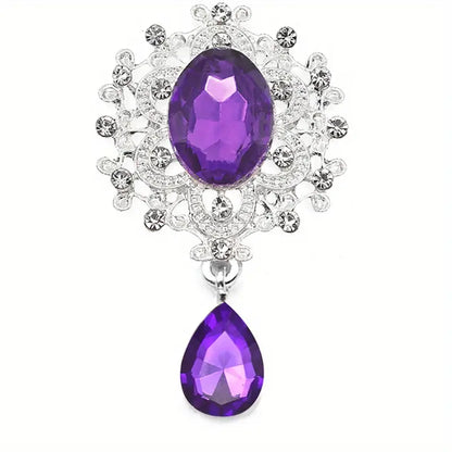 Stunning Starburst Tear Drop Dangle Tipsy Sips – Magnetic Bling for Your Wine Glass (Classic Collection)