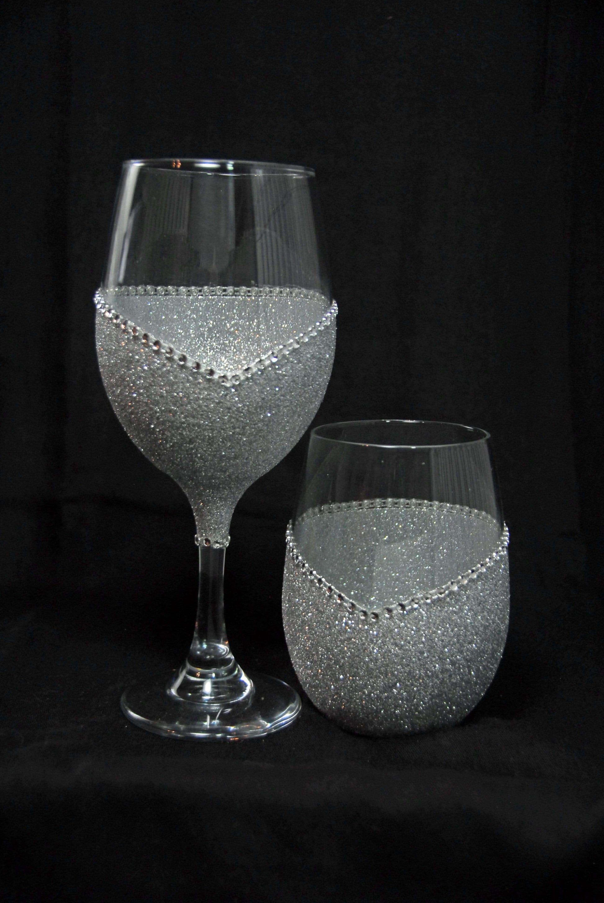 Barware Silver / Stem Winey Bitches Co "Christmas Therapy" Holiday Drinkware-Choose your color WineyBitchesCo