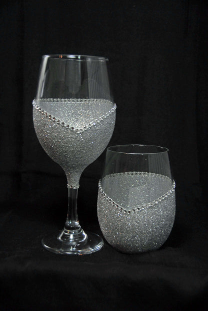 Barware Silver / Stem Winey Bitches Co "Christmas Therapy" Holiday Drinkware-Choose your color WineyBitchesCo