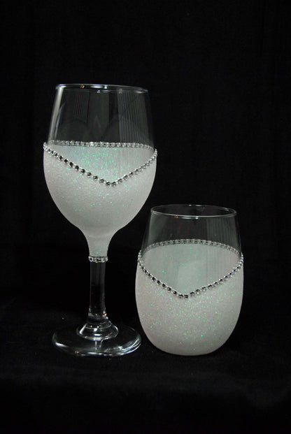 Barware White / Stem Winey Bitches Co "Christmas Therapy" Holiday Drinkware-Choose your color WineyBitchesCo